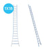 Eurostairs Leiter einfach gebogen 1x18 Sprossen - Gerüstexpress.de