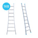 Eurostairs Leiter einfach gebogen 1x8 Sprossen - Gerüstexpress.de