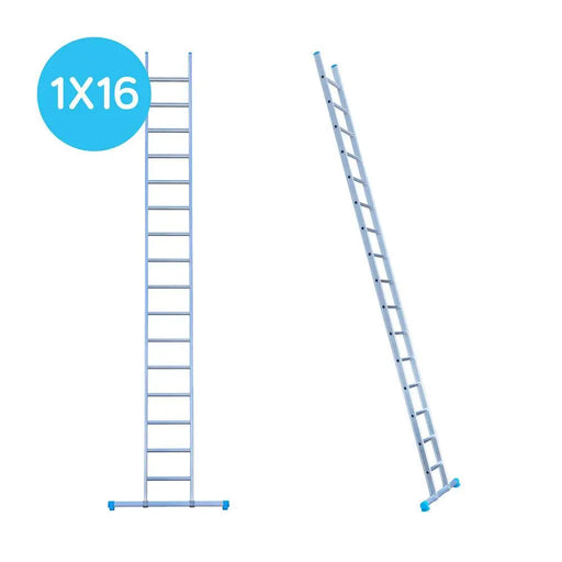 Eurostairs Leitern einfach gerade 1x16 Sprossen - Gerüstexpress.de