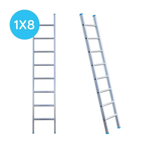 Eurostairs Leitern einfach gerade 1x8 Sprossen - Gerüstexpress.de