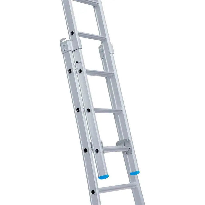 Eurostairs Mehrzweckleiter doppelt gerade 2x12 Sprossen + Giebelrollen - Gerüstexpress.de