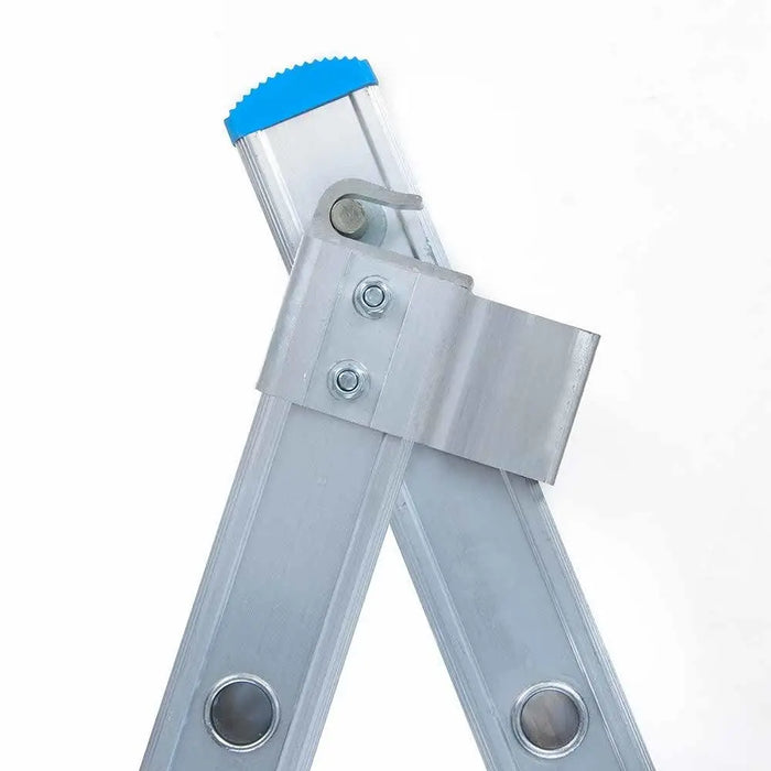 Eurostairs Mehrzweckleiter doppelt gerade 2x14 Sprossen + Giebelrollen - Gerüstexpress.de