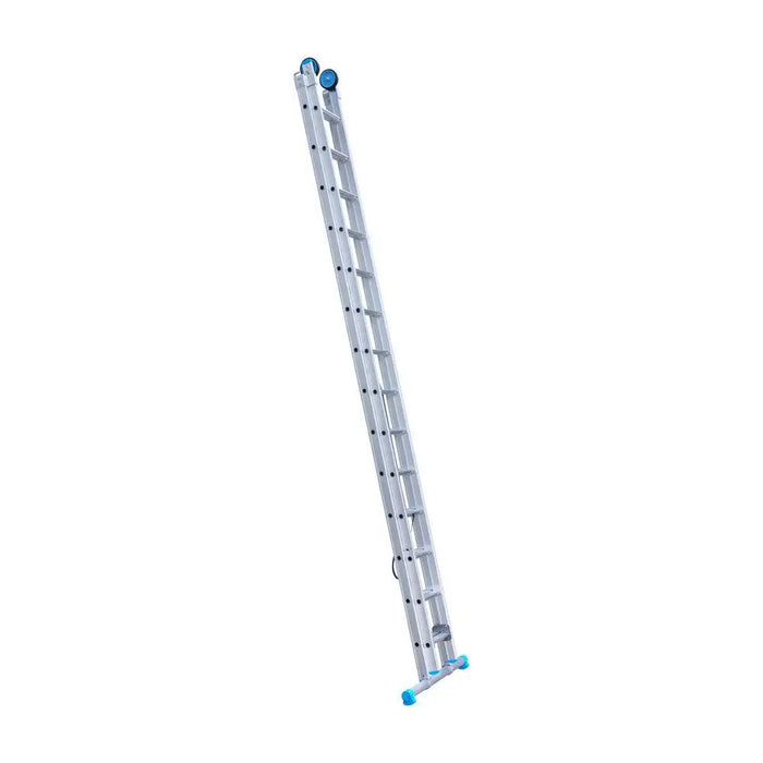 Eurostairs Mehrzweckleiter doppelt gerade 2x14 Sprossen + Giebelrollen - Gerüstexpress.de