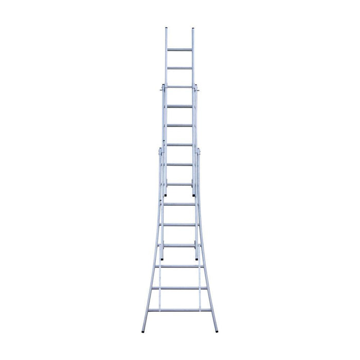 Eurostairs Mehrzweckleiter dreiteilig gebogen 3x8 Sprossen - Gerüstexpress.de