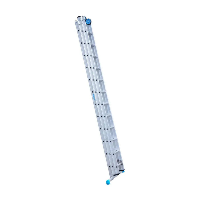 Eurostairs Mehrzweckleiter dreiteilig gerade 3x12 Sprossen + Giebelrollen - Gerüstexpress.de