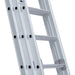 Eurostairs Mehrzweckleiter dreiteilig gerade 3x12 Sprossen + Giebelrollen - Gerüstexpress.de