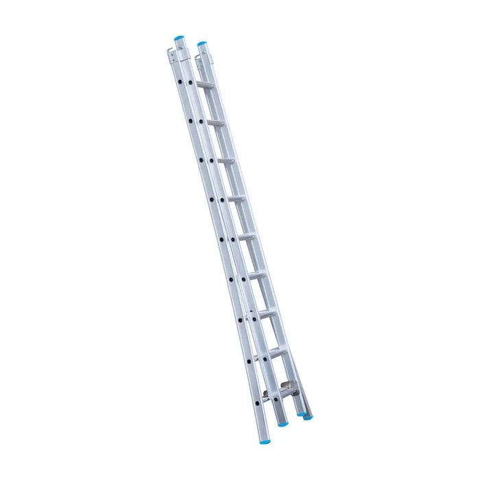 Eurostairs Merhzweckleiter doppelt gebogen 2x9 Sprossen - Gerüstexpress.de