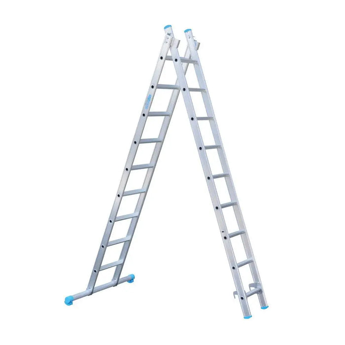 Eurostairs Merhzweckleiter doppelt gerade 2x9 Sprossen - Gerüstexpress.de