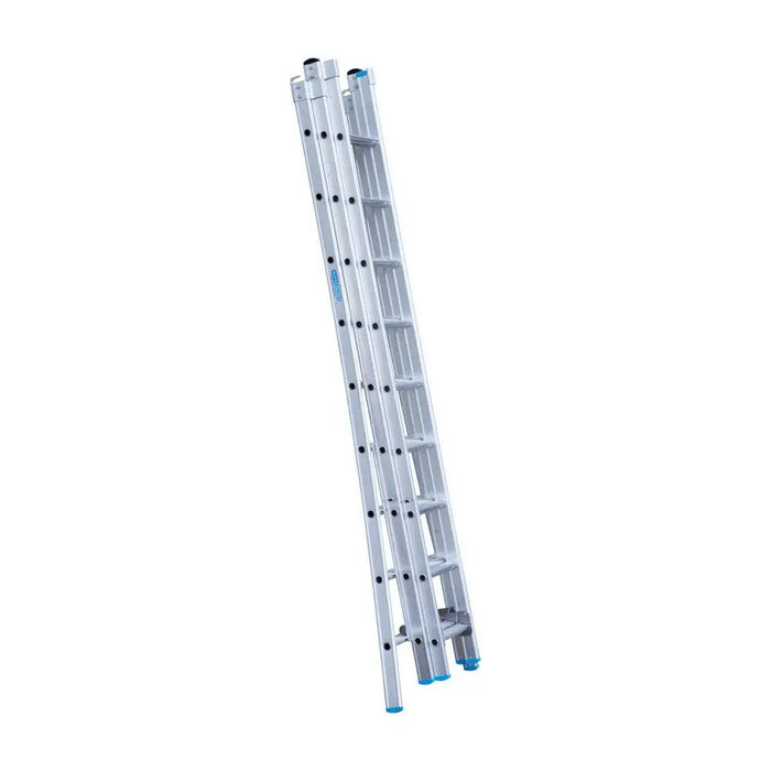 Eurostairs Merhzweckleiter dreiteilig gebogen 3x9 Sprossen - Gerüstexpress.de