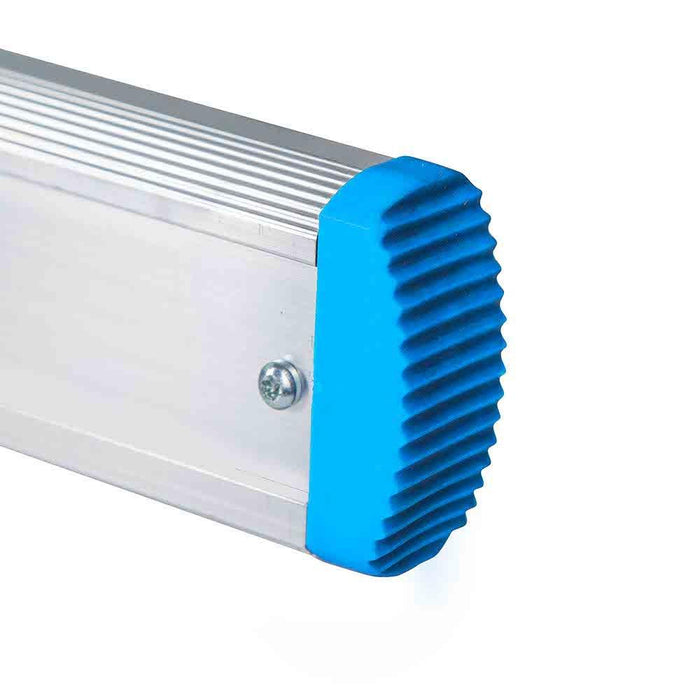 Eurostairs Schiebeleiter doppelt gebogen 2x18 Sprossen + Rollen am Giebelende - Gerüstexpress.de