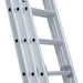 Eurostairs Schiebeleiter dreiteilig gerade 3x14 Sprossen + Giebelsprossen - Gerüstexpress.de