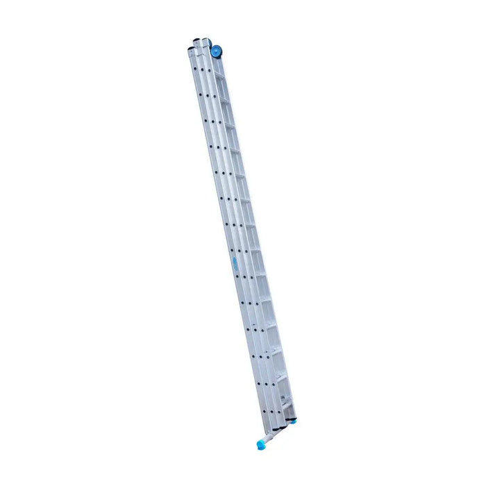 Eurostairs Schiebeleiter dreiteilig gerade 3x14 Sprossen + Giebelsprossen - Gerüstexpress.de