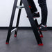 Eurostairs schwarz Stehleiter 1x3 Stufen - Limitierte Auflage - Gerüstexpress.de