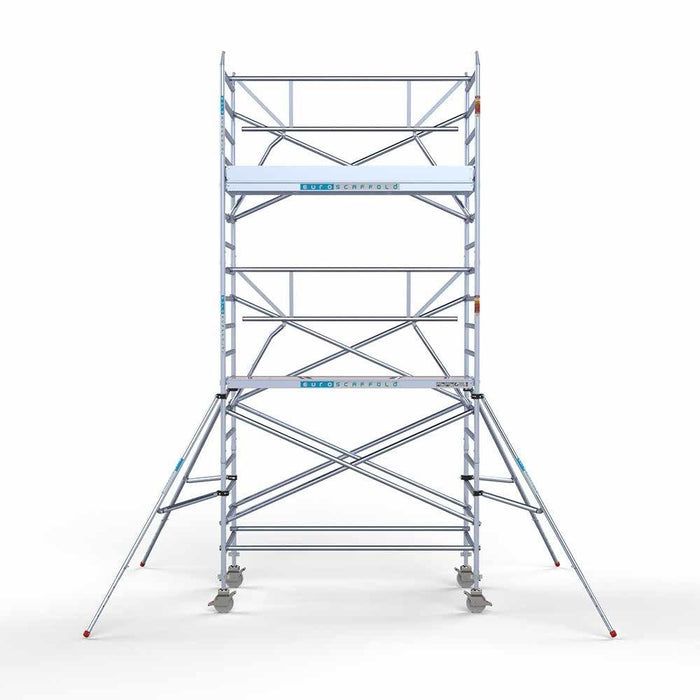 Gerüstanhänger 250 + Euro 135x250 6,2m Arbeitshöhe einfaches Rollgerüst Sicherheitsgeländer - Gerüstexpress.de