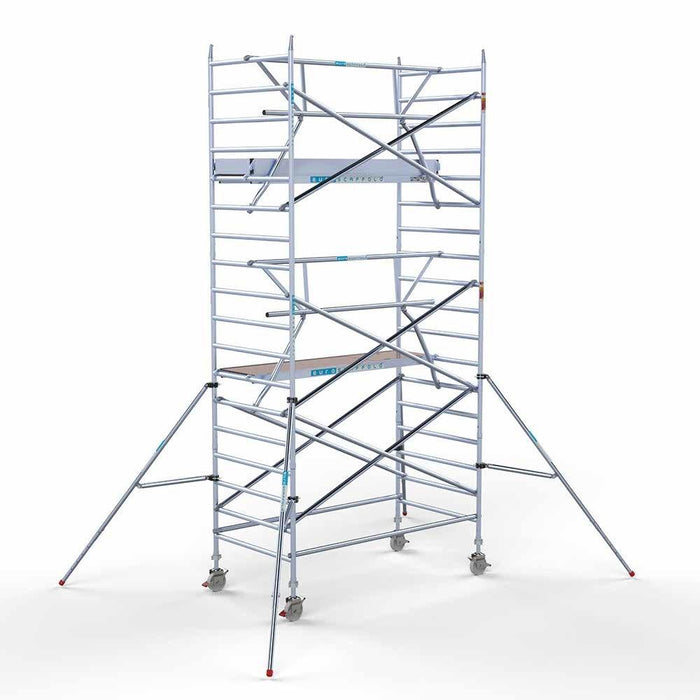 Gerüstanhänger 250 + Euro 135x250 6,2m Arbeitshöhe einfaches Rollgerüst Sicherheitsgeländer - Gerüstexpress.de