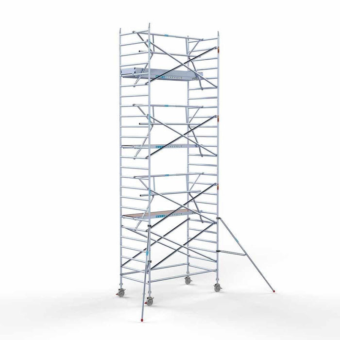 Gerüstanhänger 250 + Euro 135x250 8,2m Arbeitshöhe einfaches Rollgerüst Sicherheitsgeländer - Gerüstexpress.de