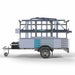 Gerüstanhänger 250 + Euro 135x250 8,2m Arbeitshöhe einfaches Rollgerüst Sicherheitsgeländer - Gerüstexpress.de