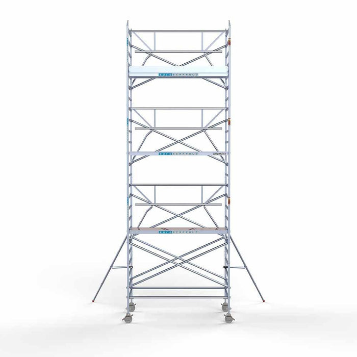 Gerüstanhänger 250 + Euro 135x250 8,2m Arbeitshöhe einfaches Rollgerüst Sicherheitsgeländer - Gerüstexpress.de