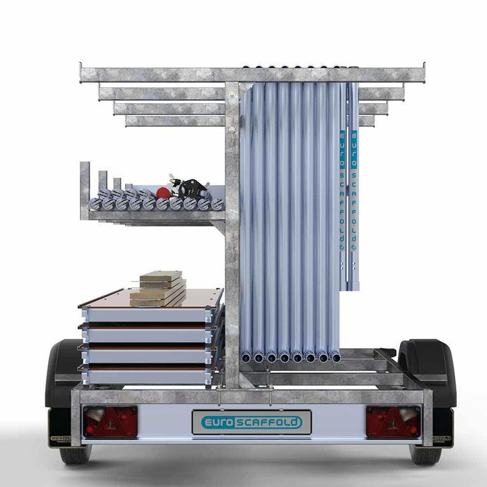 Gerüstanhänger 250 + Rollgerüst Basic 135x250 6,2m Arbeitshöhe - Gerüstexpress.de
