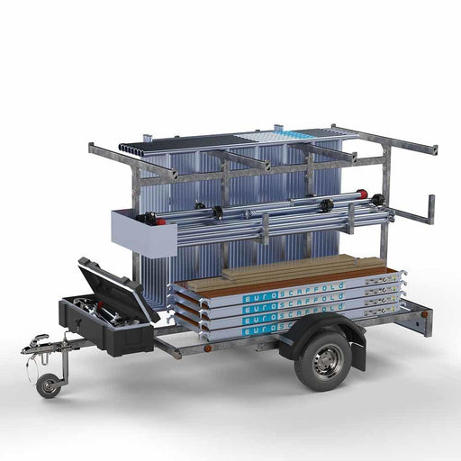 Gerüstanhänger 250 + Rollgerüst Basic 75x190 10,2m Arbeitshöhe - Gerüstexpress.de