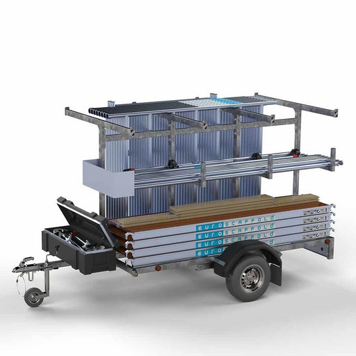 Gerüstanhänger 250 + Rollgerüst Basic 90x250 5,2m Arbeitshöhe - Gerüstexpress.de