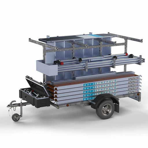 Gerüstanhänger 250 + Rollgerüst Euro 135x250 12,2m Arbeitshöhe - Gerüstexpress.de