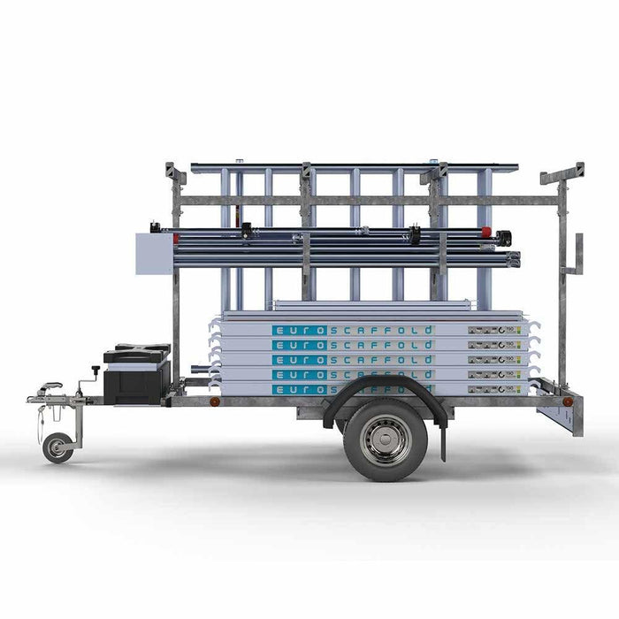 Gerüstanhänger 250 + Rollgerüst Standard 135x190 6,2m Arbeitshöhe - Gerüstexpress.de
