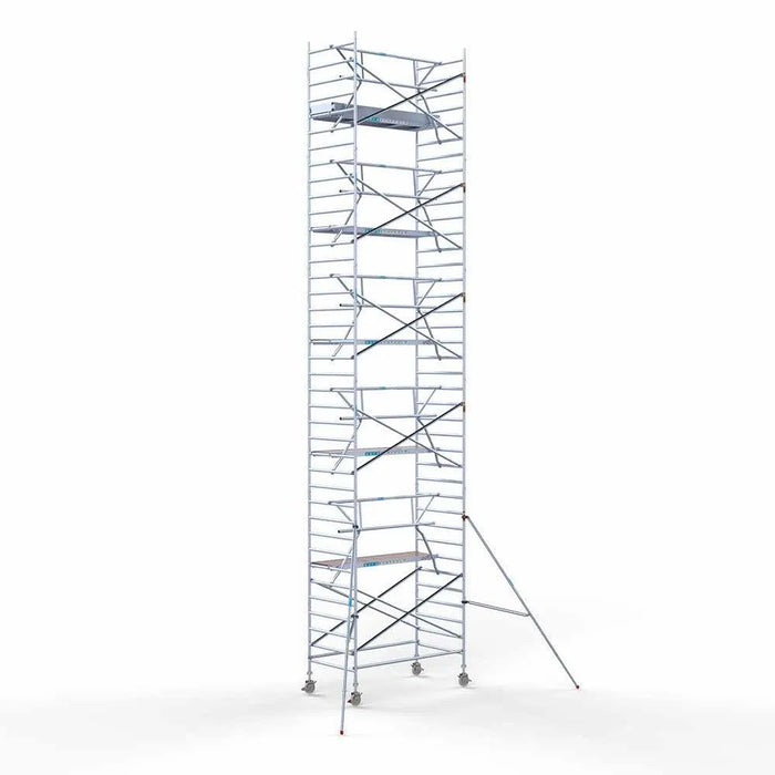 Gerüstanhänger 250 + Rollgerüst Standard 135x250 12,2m Arbeitshöhe einfaches Sicherheitsgeländer - Gerüstexpress.de