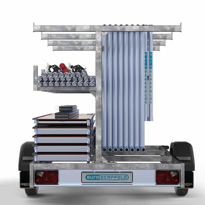 Gerüstanhänger 250 + Rollgerüst Standard 135x250 6,2m Arbeitshöhe Carbonplattform - Gerüstexpress.de