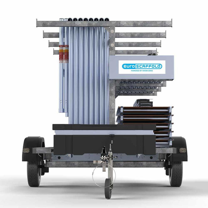 Gerüstanhänger 250 + Rollgerüst Standard 135x250 6,2m Arbeitshöhe Carbonplattform - Gerüstexpress.de