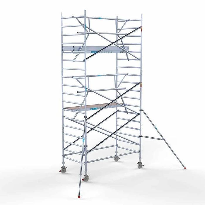 Gerüstanhänger 250 + Rollgerüst Standard 135x250 6,2m Arbeitshöhe einfaches Sicherheitsgeländer - Gerüstexpress.de