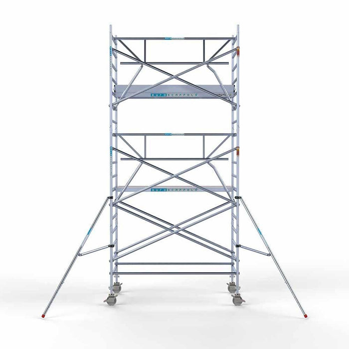 Gerüstanhänger 250 + Rollgerüst Standard 135x250 6,2m Arbeitshöhe einfaches Sicherheitsgeländer - Gerüstexpress.de