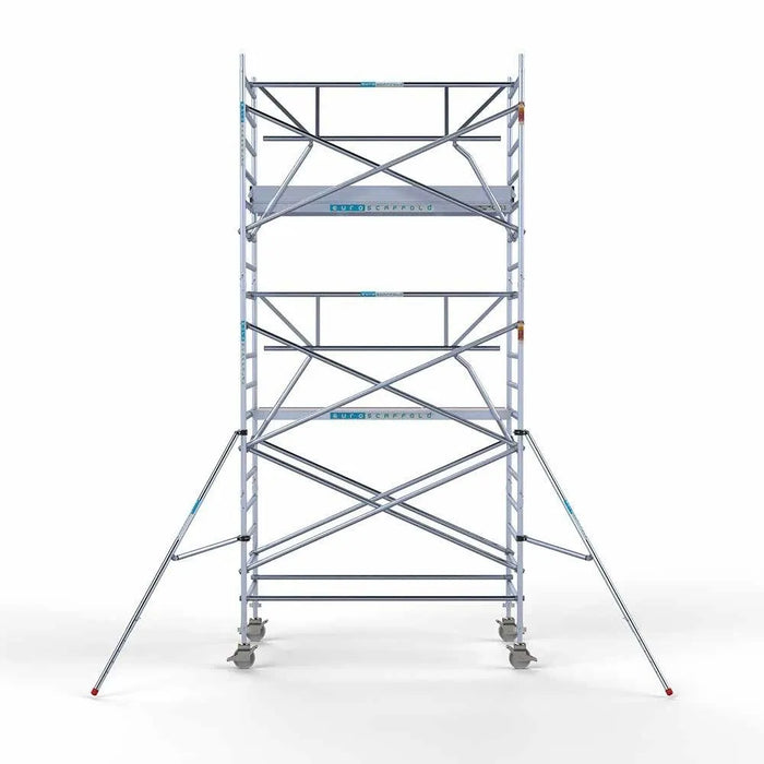 Gerüstanhänger 250 + Rollgerüst Standard 135x250 6,2m Arbeitshöhe einfaches Sicherheitsgeländer - Gerüstexpress.de