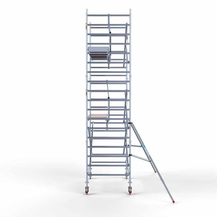 Gerüstanhänger 250 + Rollgerüst Standard 135x250 6,2m Arbeitshöhe einfaches Sicherheitsgeländer - Gerüstexpress.de