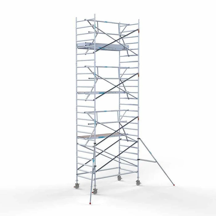 Gerüstanhänger 250 + Rollgerüst Standard 135x250 8,2m Arbeitshöhe einfaches Sicherheitsgeländer - Gerüstexpress.de
