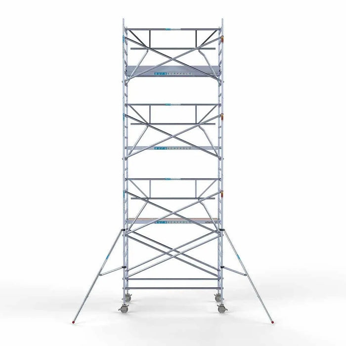 Gerüstanhänger 250 + Rollgerüst Standard 135x250 8,2m Arbeitshöhe einfaches Sicherheitsgeländer - Gerüstexpress.de