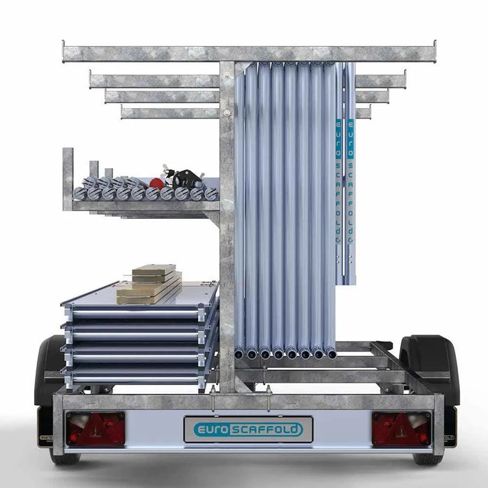 Gerüstanhänger 305 + Rollgerüst Basic 90x305 5,2m Arbeitshöhe - Gerüstexpress.de