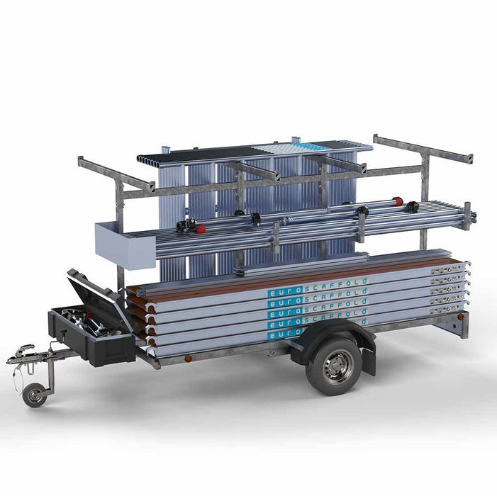 Gerüstanhänger 305 + Rollgerüst Standard 135x305 10,2m Arbeitshöhe - Gerüstexpress.de