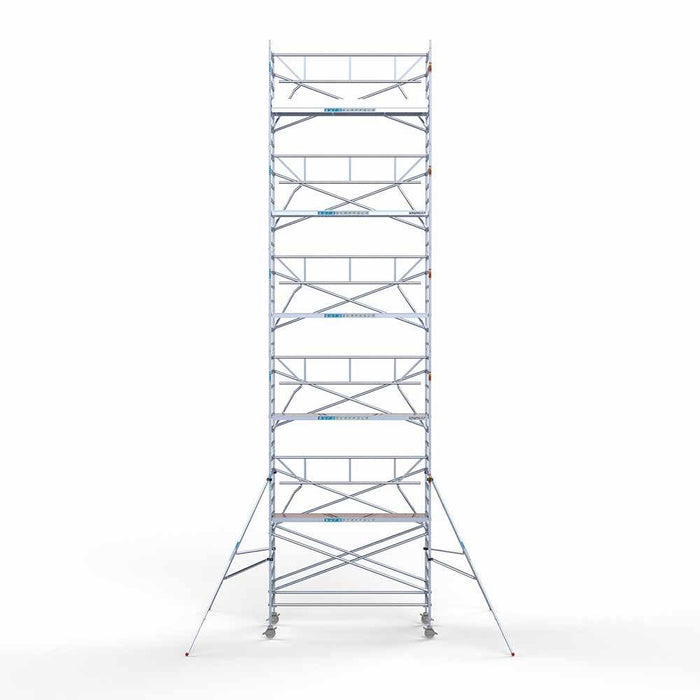 Gerüstanhänger 305 + Rollgerüst Standard 135x305 12,2m Arbeitshöhe einfaches Sicherheitsgeländer - Gerüstexpress.de