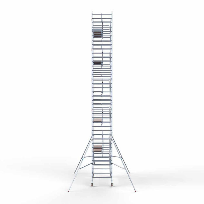 Gerüstanhänger 305 + Rollgerüst Standard 135x305 12,2m Arbeitshöhe einfaches Sicherheitsgeländer - Gerüstexpress.de