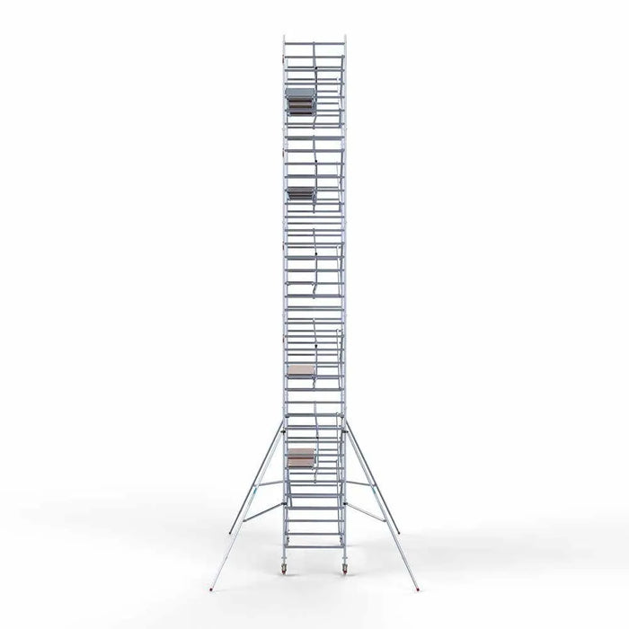 Gerüstanhänger 305 + Rollgerüst Standard 135x305 12,2m Arbeitshöhe einfaches Sicherheitsgeländer - Gerüstexpress.de