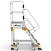 Industrie Podesttreppe 4 Stufen | Federrollen - Gerüstexpress.de