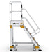 Industrie Podesttreppe 5 Stufen | Federrollen - Gerüstexpress.de