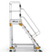 Industrie Podesttreppe 6 Stufen | Federrollen - Gerüstexpress.de