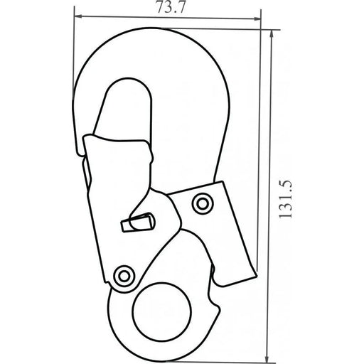 Kratos Aluminiumkarabiner mit Automatikverschluss - Gerüstexpress.de