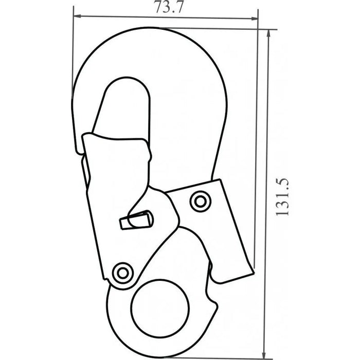 Kratos Aluminiumkarabiner mit Automatikverschluss - Gerüstexpress.de