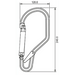 Kratos Aluminiumkarabiner mit Automatikverschluss und Sperrhebel - Gerüstexpress.de