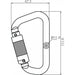 Kratos Aluminiumkarabiner mit Automatikverschluss Vierteldrehung - Gerüstexpress.de
