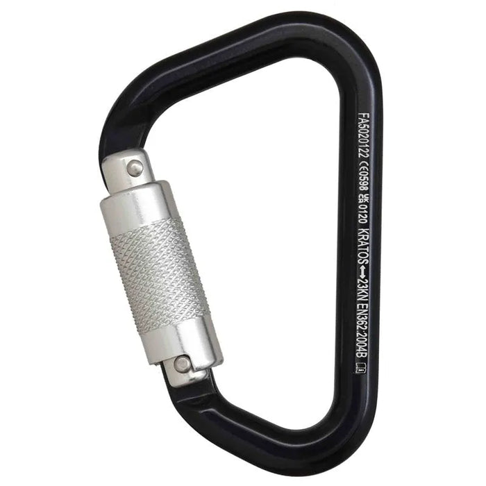 Kratos Aluminiumkarabiner mit Automatikverschluss Vierteldrehung - Gerüstexpress.de