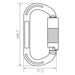 Kratos Aluminiumkarabiner mit Automatikverschluss Vierteldrehung (Twist - Lock) - Gerüstexpress.de